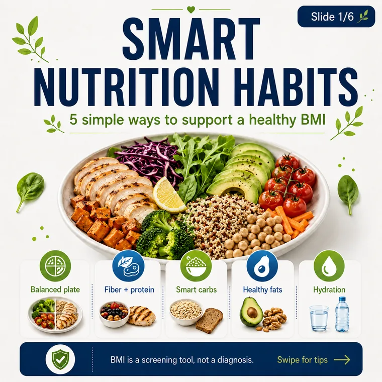 Smart nutrition habits overview with practical eating tips.