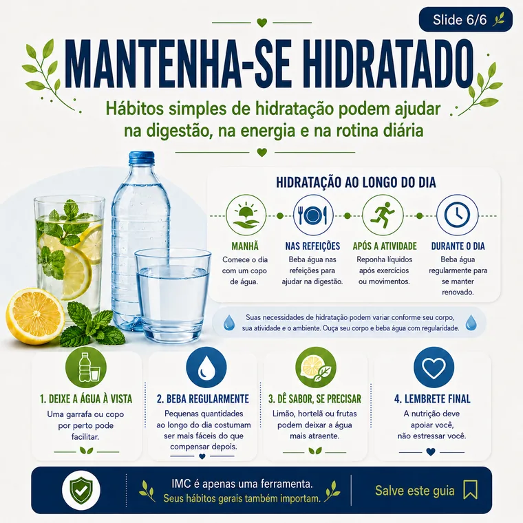 Mantenha-se hidratado com lembretes simples de água e hidratação.