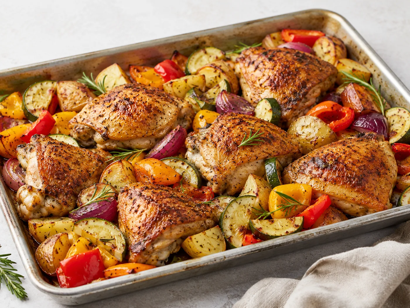 Chicken, Vegetable and Potato Tray Bake