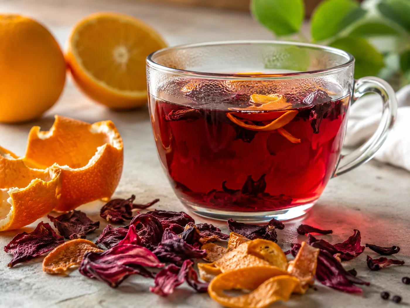 Hibiscus and Orange-Peel Infusion